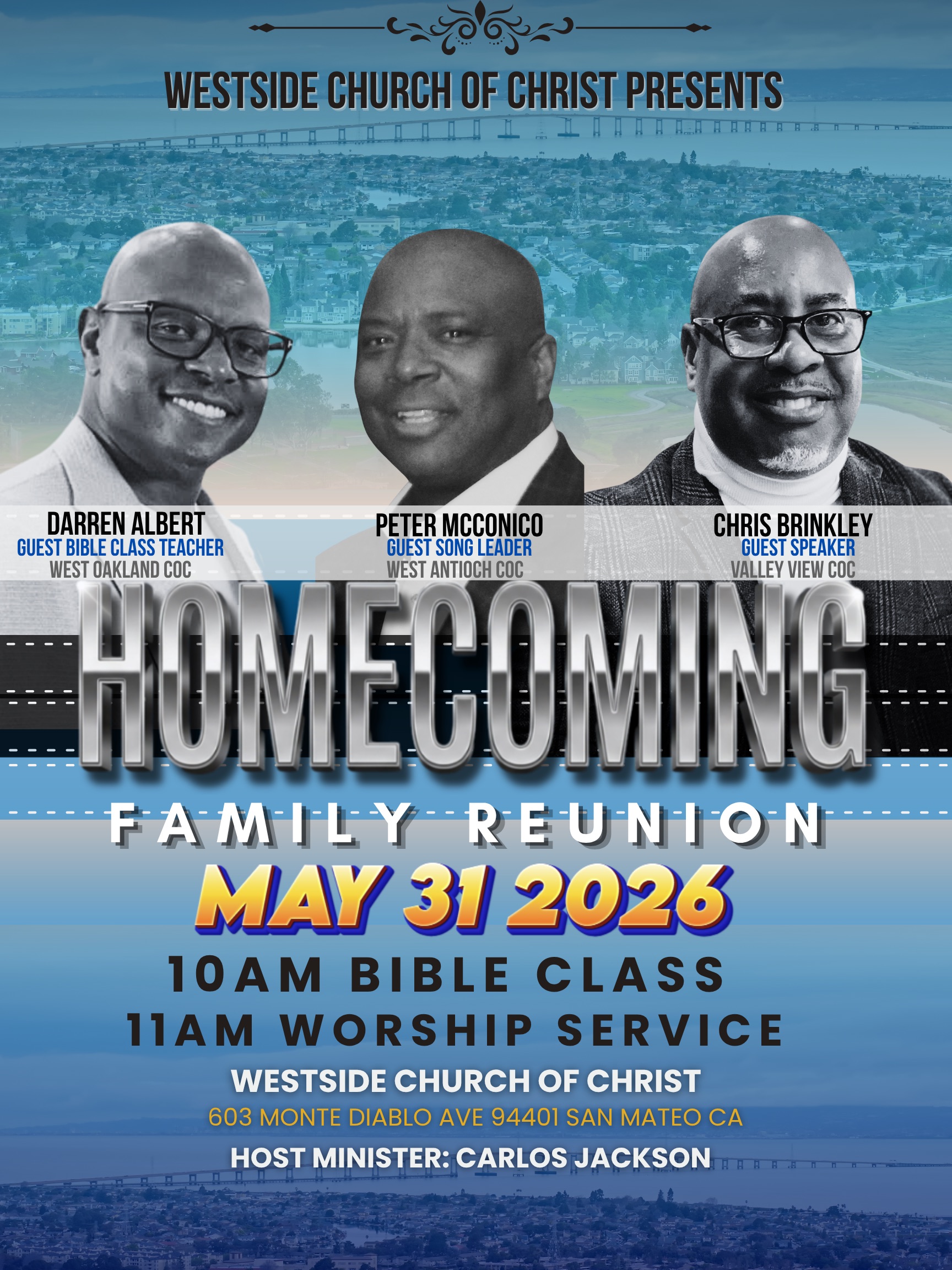 Westside San Mateo Family Reunion Homecoming flyer